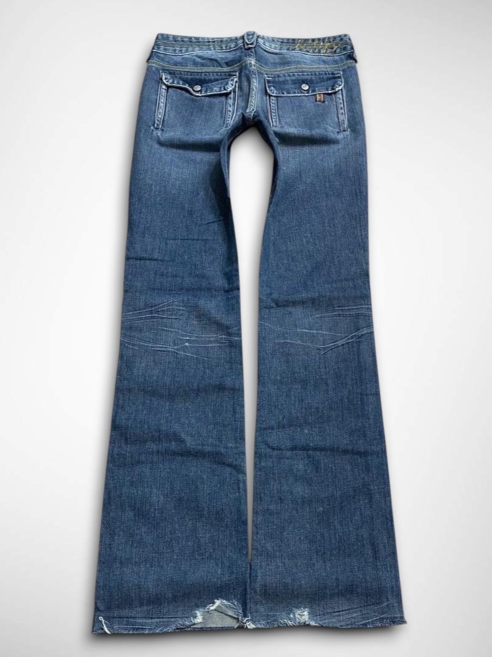 Rare 2000s Notify French Designer Low Rise Flare Jeans